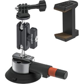 3" Suction Cup Mount Kit for Action Cams/Phone/360 Camera/DSLR Comes with Adapter for GoPro, Phone Clip, 3.84" Universal Magic Arm