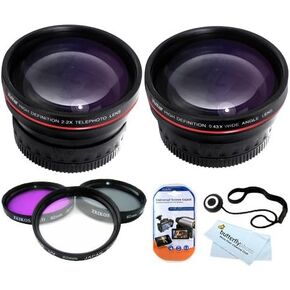 Essential Lens Kit For Nikon Df D5500 D5300 D3300 D5200 D3200 D610 DSLR, P600 Camera Which Use (18-55mm, 55-200mm, 50mm) Nikon Lenses Includes Wide Angle lens + 2X Telephoto Lens + 3pc Filter Kit +++