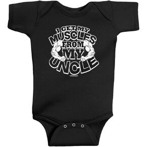 ThreadRock Baby Boys 'أحصل على عضلاتي من ملابس الأطفال الرضيع العمي