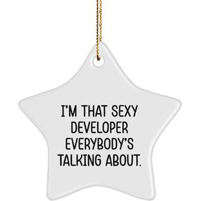 Developer Gifts, Funny Star Ornament, I'm That Sexy Developer Everybody's Talking About, Christmas Unique Gifts, Gifts for Developer