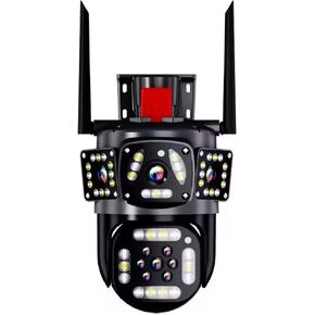 Triple Lens Camera, 8MP IP Cam Security Protection Surveillance Cameras, Camera Outdoor Three Lens Security, AI Motion Detection, Full-Color Night Vision, for Home Security ﻿
