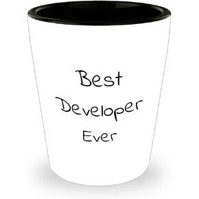Best Developer Ever Gifts, Funny Shot Glass, Developer Christmas Unique Gift, Best Developer Ever Quote, Unique Developer Gifts from Friends and Family