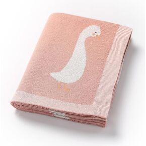 Baby Blanket 100% Cotton Luxury Goose Swaddling Receiving Blanket Knit Blankets for Newborns Boy Girl 40x30in Green