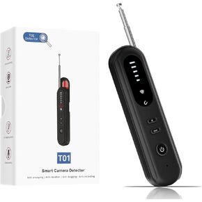 Hidden Camera Detectors, Mini Anti-Spy Camera Detector, Bug Detector, Listening Devices Detector, GPS Tracker Finder for Home, Car, Office, Hotel, Travel (Black)