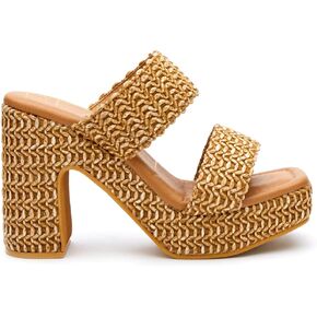 BEACH by Matisse Womens Gem Platform Block Espadrille Casual Sandals Casual High Heel 3" & Up - Brown