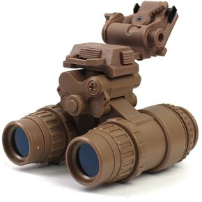 Tactical Binocular Night Vision Dummy Model PVS15 with NVG Stand Mount, Helmet No Function Night Vision Goggles Model Kit for Cosplay Prop Display