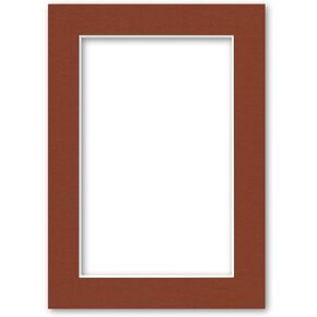 5x7 Matting for 4x6 Photograph or Artwork 4-Ply Bevel Cut Acid Free Matboard for picture framing (Orange)