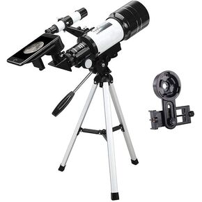 Astronomical Refractor Telescope with Smartphone Mount and an Tripod 15-140X Reflector Telescope Ideal Telescope for Beginners to Observe Moon Planet