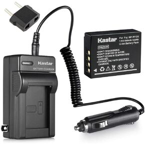 Kastar Battery 1-Pack + شاحن لـ Fujifilm NP-W126 NP-W126S BC-W126 و FUJI HS30EXR HS33EXR HS35EXR HS50EXR X100F X-PRO1 X-PRO2 X-A1 X-A-A3 X-A1 X-T20