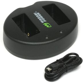 Wasabi Power Dual USB Battery Charger for Canon LP-E17, LC-E17 and Canon EOS R8, R50, R10, EOS RP, EOS M6 Mark II, M6, M5, M3, EOS Rebel T8i, T7i, T6i, EOS Rebel SL3, EOS 77D