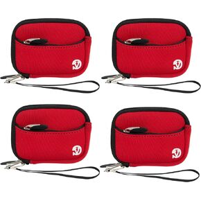 Vangoddy 4-Pack Protective Shock-Absorbing Neoprene Camera Carrying Case Pouch for Compact Digital Camera (Sky Blue)