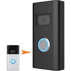 Silicone Skin Case for Ring Battery Doorbell Plus – honecumi for Ring Battery Doorbell Plus Protect Cover Weatherproof,UV & Rain Protection, Sleek Black Finish, Easy Install – Camera Not Included