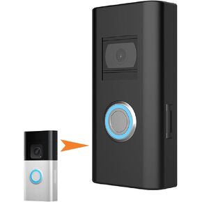 Silicone Skin Case for Ring Battery Doorbell Plus – honecumi for Ring Battery Doorbell Plus Protect Cover Weatherproof,UV & Rain Protection, Sleek Black Finish, Easy Install – Camera Not Included in Saudi Arabia