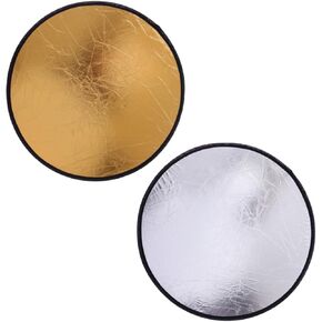 Portable Photography Reflector 30cm Mini 2-in-1 Gold Silver Reflector Mini Light Plate Easy to Carry