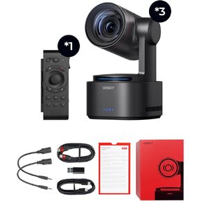 OBSBOT Tail 2 PTZR NDI Camera 4K Muticam Bundle with Remote Controller, Pro AI Tracking, 1/1.5" CMOS, 50MP, 5X Optical Zoom, 12X Hybrid Zoom, SDI/HDMI/IP/USB 3.0 Output, Live Production Camera