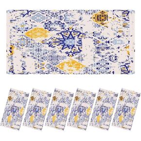 Fluorescent Light Covers for Ceiling Lights Indian Embroidery Flowers Leaves Italian Majolica Tile Easy to Install Magnetic Light Filter for Classroom Office Hospitals School Home Decor