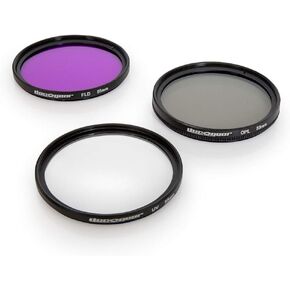 Deco Gear 55mm 3 Piece Pro Level Lens Filter Kit - UV, FLD, Polarizer - FK55MM