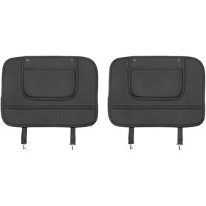 2 Pcs Car Seat Kick Mats Back Seat Protector for Hyundai Santa Cruz IONIQ 5 6 Kona Electric, Car Leather Kick Mats, Car Seat Back Protection Pad Anti-Kick Scratch Resistant,A Short-Black2 in Kuwait