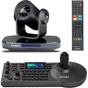 FoMaKo 60FPS 4K PTZ Camera, AI PTZ Auto-Tracking Camera + IP PoE PTZ Controller, K820+KC608 pro PTZ Bundle Kits
