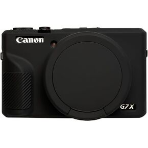 Camera Case for Canon G7X Mark III, Anti-Slip Silicone Protective Cover with Removable Lens Cap, Detachable Soft Camera Cover for Powershot G7X Mark III (Black)