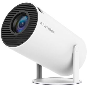 HY300PRO Mini Projector with Wifi and Bluetooth, Portable Projector 4K Support, Auto Keystone, Air Mouse Remote, Voice Control, 180 Degree Rotation Smart Proyector for Outdoor/Bedroom/Movie