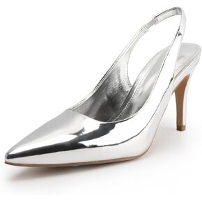 KaroNairy Stiletto Heels for Women Pointed Toe Slingback Heels Closed Toe mid Heel Wedding Dress Pumps Shoes with Buckles