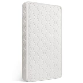 100% Breathable Crib Mattress, Certified Premium Foam Toddler Mattress with Soft Full-Zip Closure Design Cover, Machine Washable, White