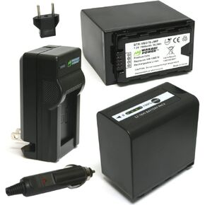 بطارية Wasabi Power 7800mAh (حزمة) وشاحن لـ Panasonic VW-VBD58 و VW-VBD78 و AG-VBR89G و Panasonic AG-3DA1 و AG-DVC30 و AG-DVX200 و AG-HPX255 و AG-HVX201 و AJ-PCS060 و AJ-PX1000 و AG-HPX255 و AG-HVx2