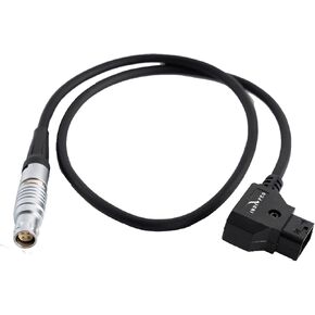 IndiPRO Male D-Tap to 4-Pin LEMO Type Connector | Power Your C200/ C300 Mark II Cameras from D-Tap Source | Unregulated Cable | 24" in Length