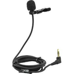 EX-507XR Omni-Directional Lavalier Microphone with 3.5 mm TRS Plug for Use with Wireless Mic Systems, Audio Recorders, Cameras
