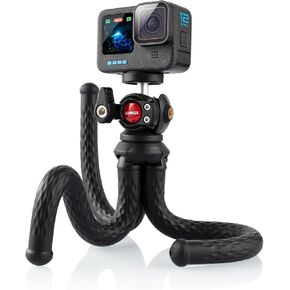 Lammcou Flexible Action Camera Tripod for GoPro Hero 11 10 9 8 Insta360, Bendable Small Mini Action Camera Gorrila Tripod - Perfect for Travel and Adventure