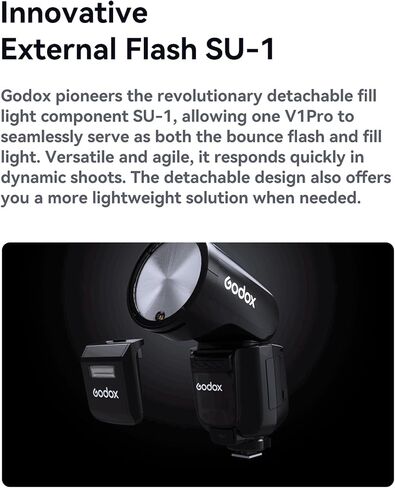 V1 PRO C 2.4G Camera Flash with up to 100 Continuous Shots, Innovative External Flash, Charging Convenience, for On The Go Photography (US Plug) in Saudi Arabia