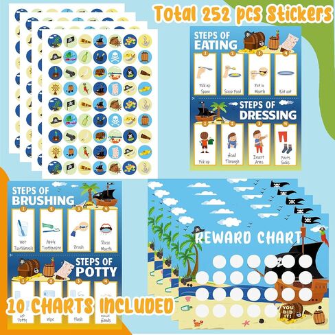 مخطط تدريب على القعادة لطفل صغير 16 PCS رسم التدريب على الرعاية الذاتية الرسم البياني Monster Truck Potty Raward مع 252 ملصقات تلصق على القعادة مخطط in Kuwait