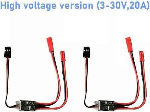 2/4pcs RC جهاز AUX جهاز التحكم عن بُعد في/إيقاف تشغيل الكابلات الإلكترونية JST 2/20A و Y9J7 Q4M9 (3V-30 20A 【4PCS】) in Kuwait