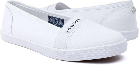 Nautica Women's Slip-On Canvas Sneakers – Casual Comfort Walking Shoes with Cushioned Insole, Lightweight Everyday Flats in Saudi Arabia