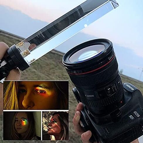 Orb prism,Photography Prism with Stand Rainbow Crystal Glass Effects Filter for Photo Studio Shooting in Kuwait