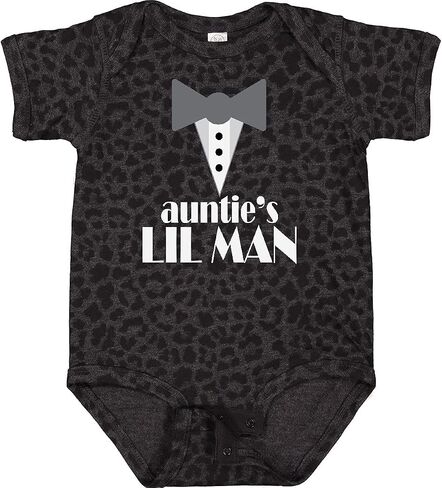 inktastic Auntie Lil Man Tuxedo Front Baby Bodysuit in Saudi Arabia