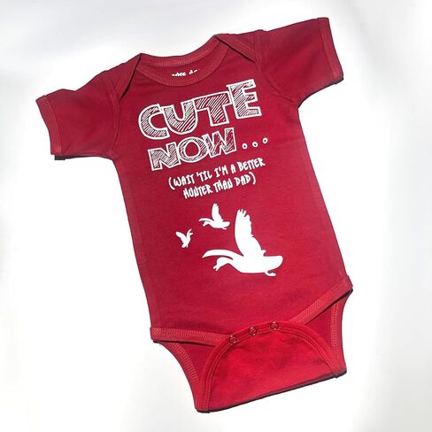 Cute Now... Wait 'Til I'm a Better Hunter Than Dad Baby Infant Duck Hunting Bodysuit Short Sleeve Cotton in Kuwait