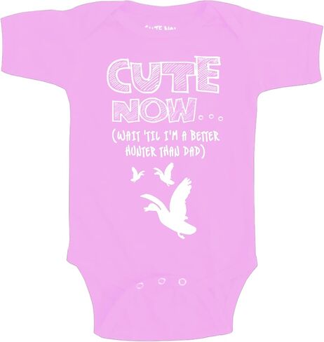 Cute Now... Wait 'Til I'm a Better Hunter Than Dad Baby Infant Duck Hunting Bodysuit Short Sleeve Cotton in Kuwait