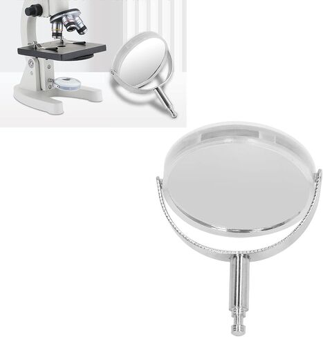 Microscope Reflective Mirror, Light Gathering Pathway Changing Biological Microscope Plane Concave Reflector for XSP 00(Metal Bracket) in Kuwait