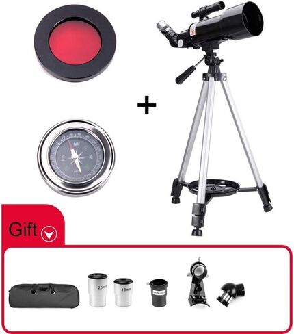 Outdoor Portable Telescope telescopes for Astronomy Refractor Telescope Fully-Coated Glass Optics Ideal Telescope for Beginners with Portable Bag and Tripod (Color : Package 1) (Package 2) in Saudi Arabia