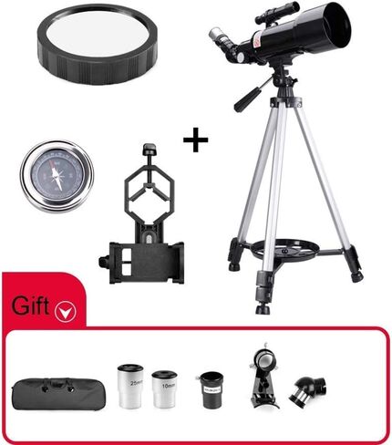 Outdoor Portable Telescope telescopes for Astronomy Refractor Telescope Fully-Coated Glass Optics Ideal Telescope for Beginners with Portable Bag and Tripod (Color : Package 1) (Package 2) in Saudi Arabia