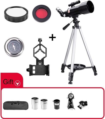 Outdoor Portable Telescope telescopes for Astronomy Refractor Telescope Fully-Coated Glass Optics Ideal Telescope for Beginners with Portable Bag and Tripod (Color : Package 1) (Package 2) in Saudi Arabia
