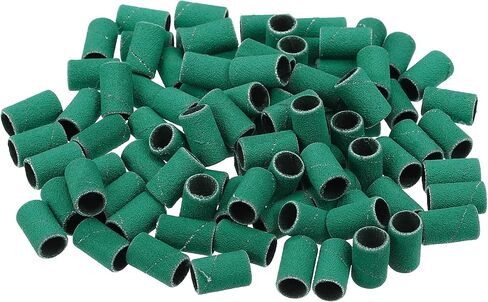 VOCOSTE 100 Pieces 150 Grit Sanding Bands Set with Free Box, Drum Sander Sanding Sleeves for Nail Sanding Tools White in Saudi Arabia