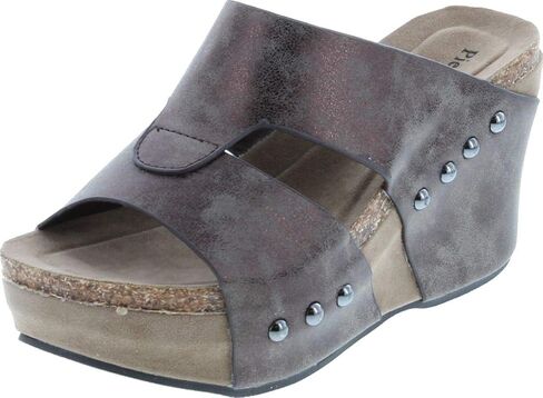Pierre Dumas Women's Hester-7 Studded Platform Wedge in Saudi Arabia