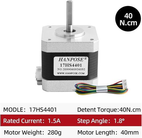 NEMA17 Stepper Motor 4-Lead 40mm 1.8a 40n.cm 17HS4401 محرك مع برنامج تشغيل محرك السهود TB6600 للطابعة ثلاثية الأبعاد in Kuwait