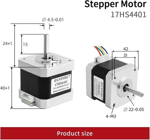 NEMA17 Stepper Motor 4-Lead 40mm 1.8a 40n.cm 17HS4401 محرك مع برنامج تشغيل محرك السهود TB6600 للطابعة ثلاثية الأبعاد in Kuwait