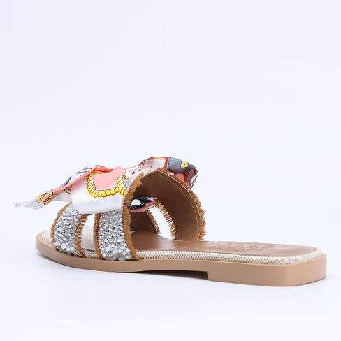 Xobzjh سهرة فستان الأحذية Rhinestone H-Brand Sandals Black Flat Form للنساء 2025 ، المصمم بلورات الفاخرة Slides Slidals لحفلات حفلات الزفاف الأحذية in Kuwait