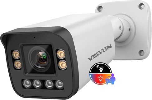 VIKYLIN 4K 8MP PoE IP Bullet Camera Outdoor, Smart Dual Light with AI Color Night Vision, 2-Way Audio,SD Slot(512GB),AI Human/Vehicle Detection, 2.8mm Lens,120dB WDR, IP67 B82 in Saudi Arabia