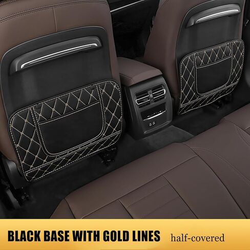 2 PCS مقعد السيارة الحصير واقي المقعد الخلفي لـ Fiat doblò fiat fiorino fiat ducato ، حصص ركلة جلدية للسيارات ، وسادة حماية مقعد السيارة ، مقاومة للخدش المضادة للركل ، أسود قصير 1 in Kuwait